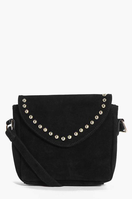 Amy Suedette Studded Cross Body Bag